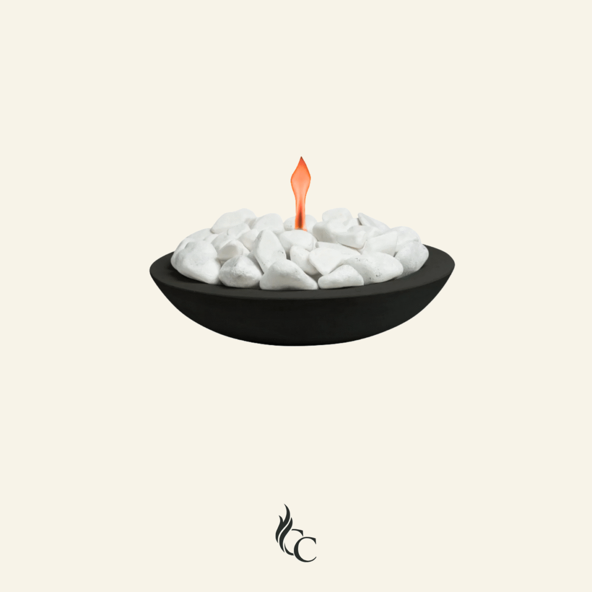 קערת אש עגולה בצבע שחור בקוטר 36 ס"מ