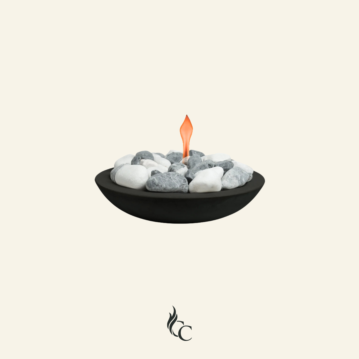 קערת אש עגולה בצבע שחור בקוטר 36 ס"מ